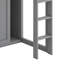 Lit mezzanine simple en bois avec bureau sous le lit et garde-robe-641316488