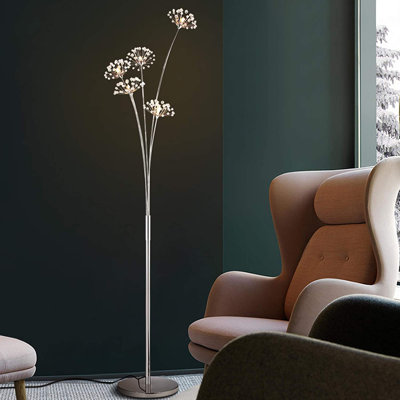 Lampe sur pied DEL 69 pouces pissenlit en cristal 69 lumières