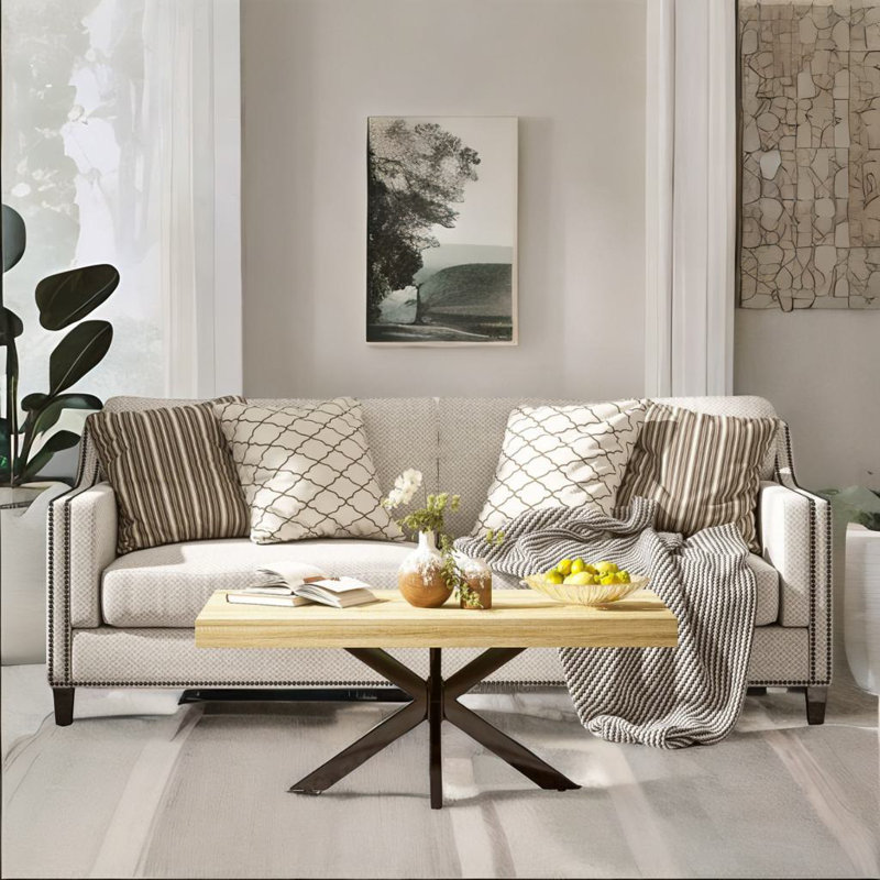 Anamae Industrial Rectangular Coffee Table Natural