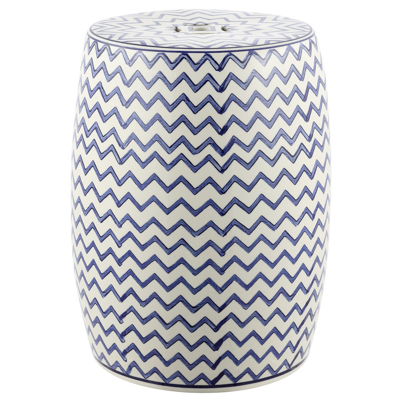 Tabouret d'appoint en céramique Limor, Bleu marine