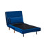 Lit pliable en velours bleu avec lit réglable, se convertit en 10 secondes, conception moderne pour petits appartements et dortoirs