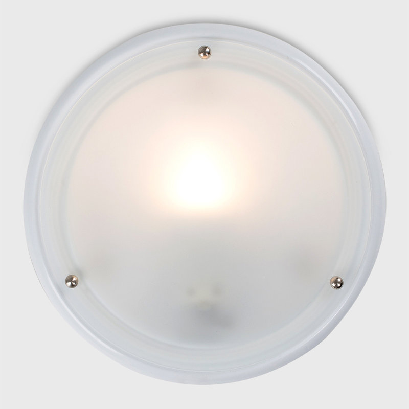 Baldwin Glass Flush Mount, White