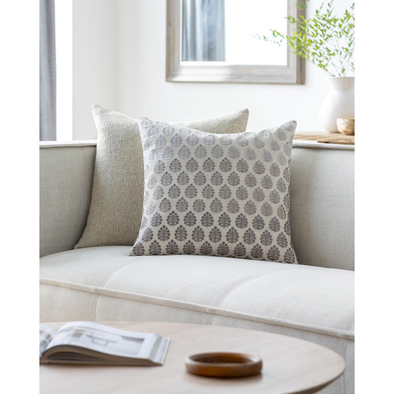 Coussin décoratif Fabuleuse, Carré 20 po, Beige, Housse de coussin seulement - sans coussin