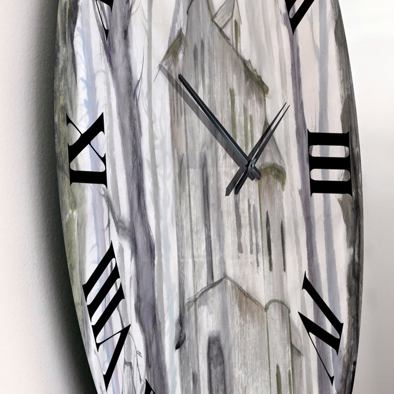 Haunted Castle In The Woods - Horloge murale traditionnelle, Moyenne
