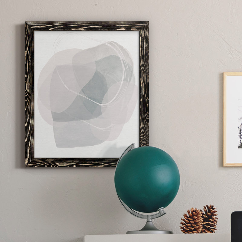River Jewels I - Peinture sur toile encadrée, H 20 po x l 17 po x P 1,5 po, Cadre noir