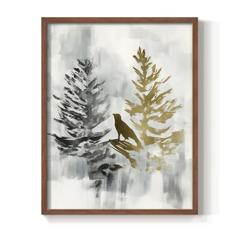 Reproduction encadrée - bois massif, Noyer, H 11 po x l 9 po