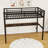 Metal Loft Bed With Desk, Charging Station And LED Lights-572652793
