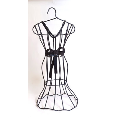 Wire Dress In Hanger With Ribbon Belt Décor