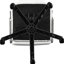 Chaise de bureau blanche rembourrée blanche avec fonction pivotante, base et dossier confortable, assise