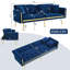 2 Seater Velvet Sofa Bed-1517013267
