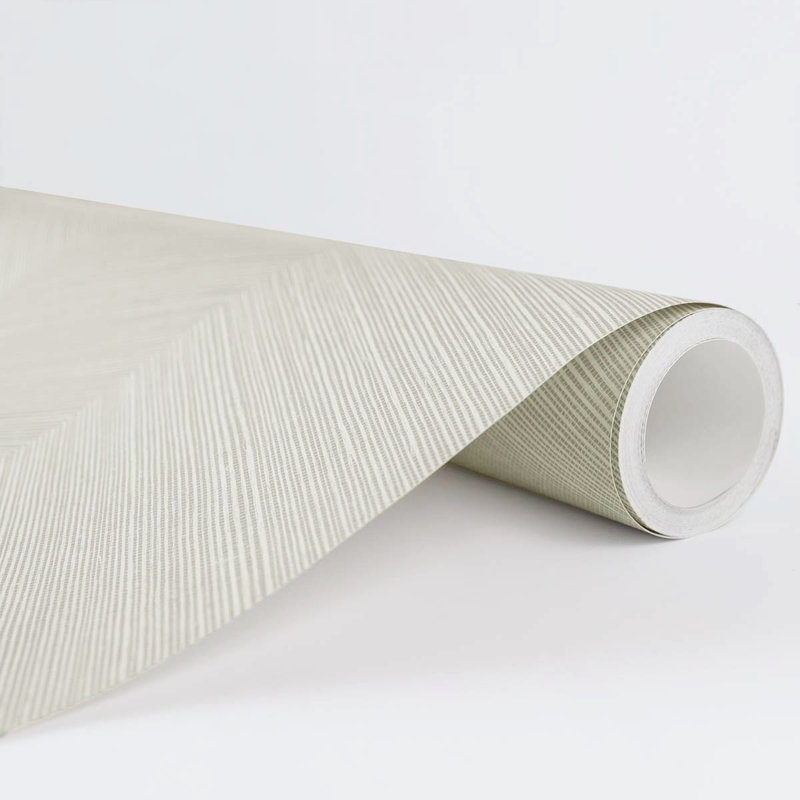 Chevron Vinyl Peel & Stick Wallpaper Roll, Soft Linen