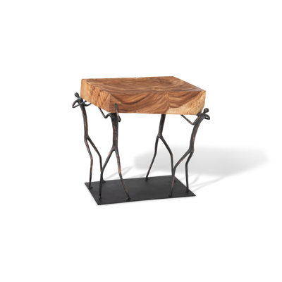 Atlas Figurine/4 Legs End Table