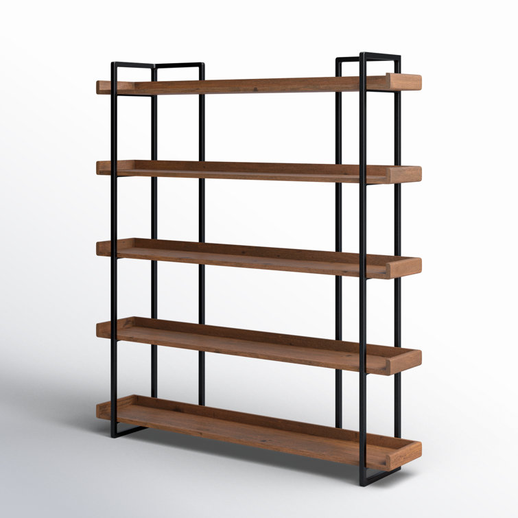 Berrien Solid Wood Etagere Bookcase