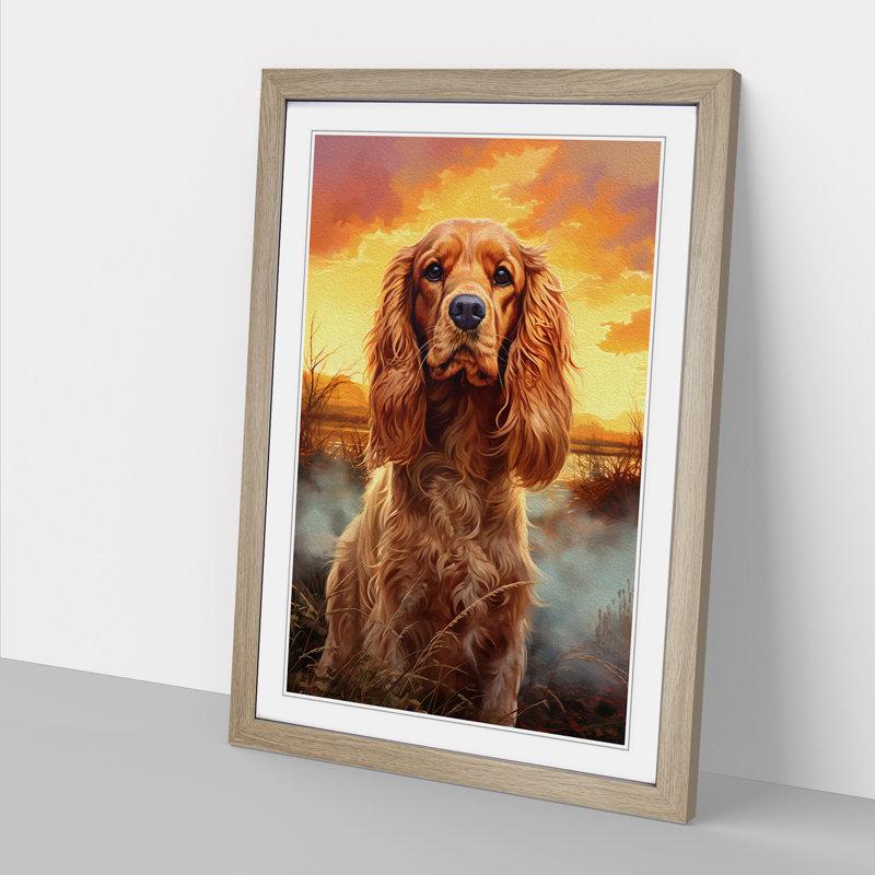 Single Picture Frame Print on Wood, Oak Framed, 46cm H x 34cm W