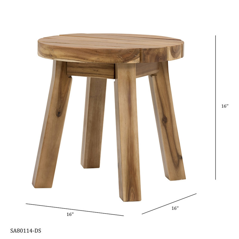 Table d'appoint ronde en bois 16 x 16 po, solide et pour table 16 x 16 po, convenant à la maison