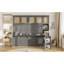 Lit double compact avec rangement, lit escamotable moderne en bois et panneau de fibres à densité moyenne pour la maison