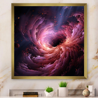 Abstract Purple Galaxy Storm III - Abstract Spirals Wall Art