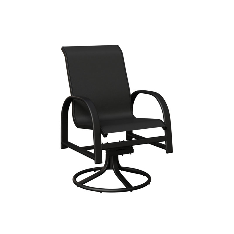 Chaise berçante berçante pivotante Berlin Gardens, Aluminium noir mat, Noir