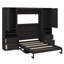 Grand lit escamotable mural avec placard, tiroirs et tablettes