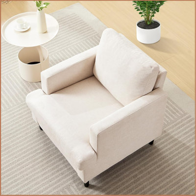 Upholstered Fabric Club Chair