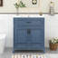 Meuble-lavabo de 30 po avec lavabo en céramique et bois massif - Style rétro, nombreuses options de rangement
