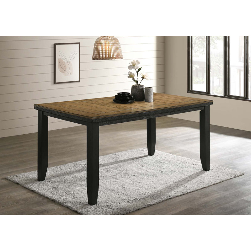 Table de salle à manger à hauteur de comptoir contemporaine 5 pièces avec rallonge de 18 po et chaise rembourrée
