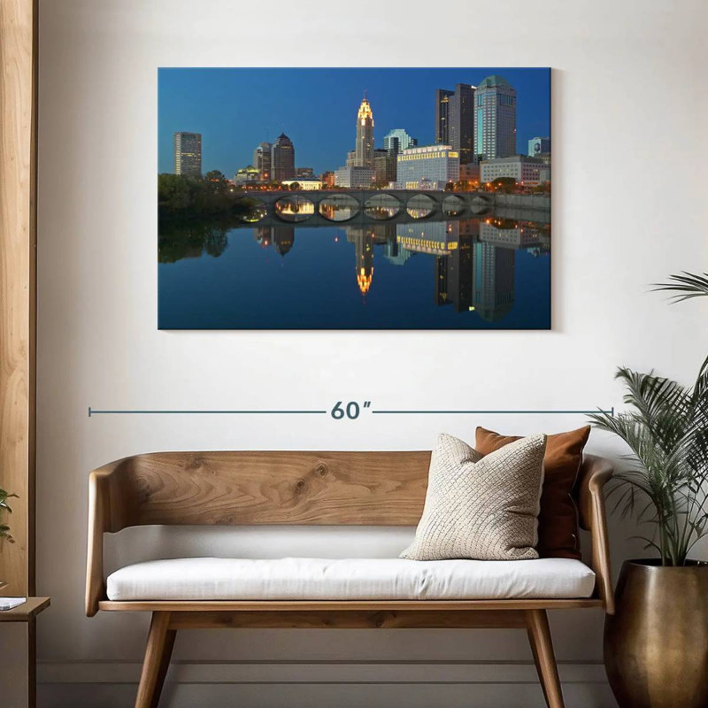 Columbus Twilight Reflection, 30" H x 45" W