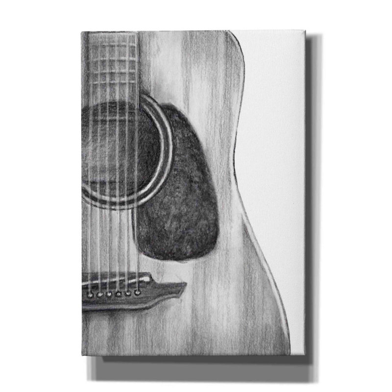 Stringed Instrument Study III by Ethan Harper - Wrapped Canvas Painting, 26" H x 18" W x 0.75" D