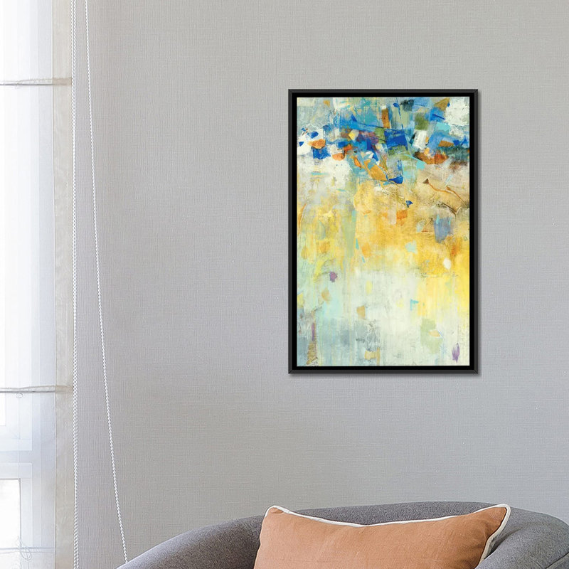 «Meeting Place II» par Jill Martin - reproduction d'art sur toile, H 26 po x l 18 po x P 1,5 po, Toile avec cadre noir