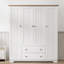 Armoire penderie 4 portes avec 2 tiroirs-304978166