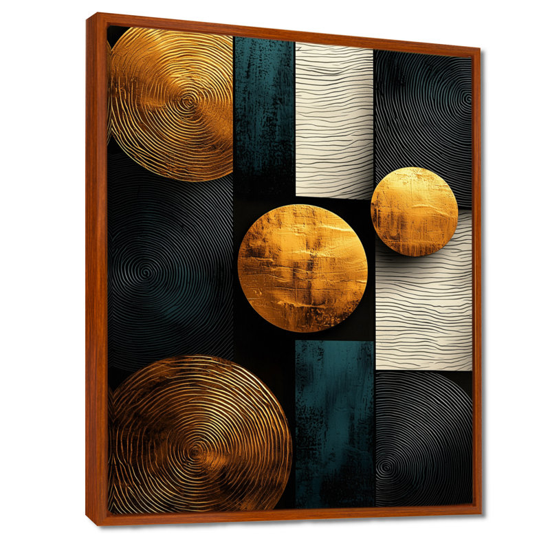 Philippe - Abstract Wall Art Living Room, Brun, Reproduction encadrée sans passe-partout, H 32 po x l 16 po