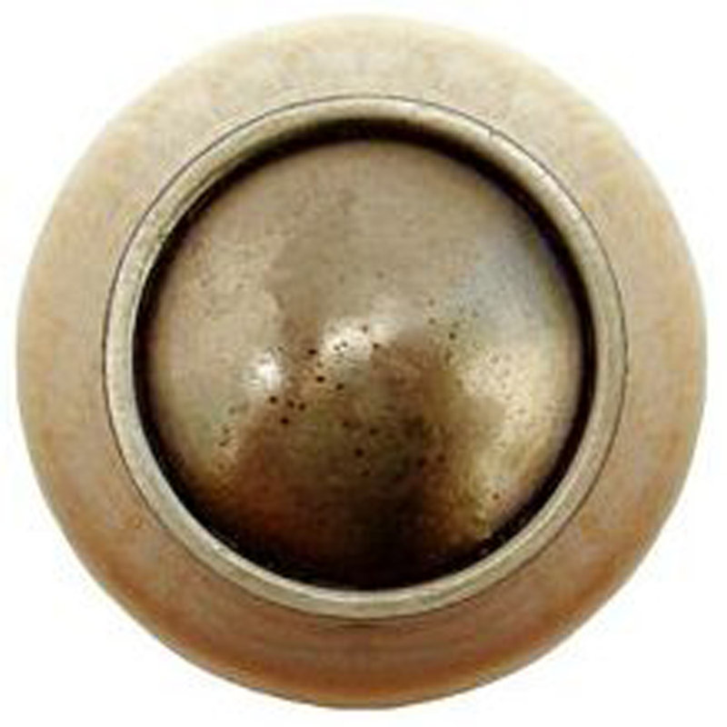 Classic Mushroom Knob, Antique Brass