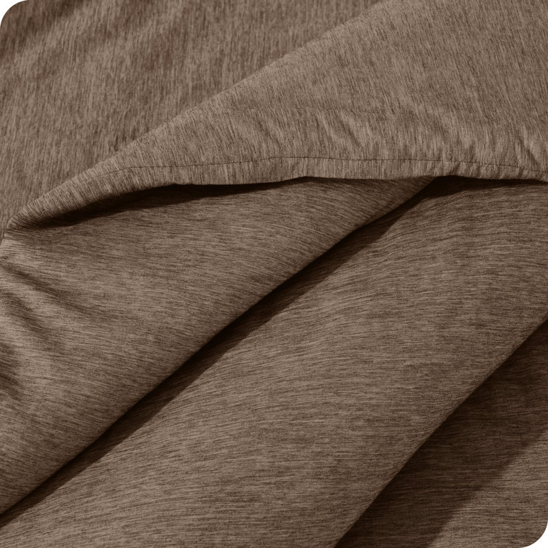 Bare Home Heathered Comforter Set - Ultra-Soft - Goose Down Alternative - All Season Warmth, Heather Taupe