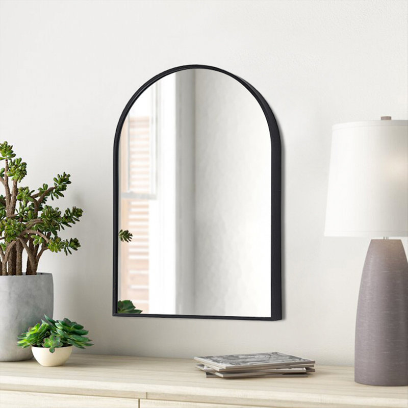 Krysha Metal Half-circle Mirror, 50cm H x 40cm W