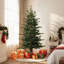 Sapin de Noël artificiel réaliste de 1,5 m, préilluminé et alimenté par piles, avec 150 lumières DEL blanc chaud et minuterie