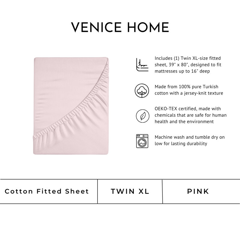 400 Thread Count Cotton Extra Deep Pocket Fitted Sheet - Hotel Luxury Single Fitted Sheet Only - Easily Fits 18" to 24" Mattress