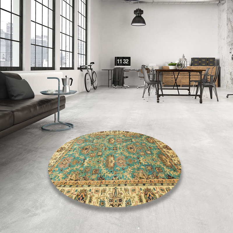 Abstract Indoor Rug, Round 7'