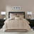 8 Piece Embroidered Comforter Set Natural