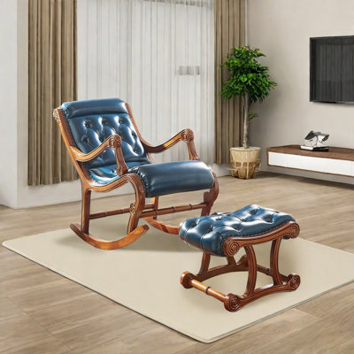 Chaise berçante en chêne massif de qualité