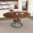 43" To 59" Farmhouse Expandable Round Dining Table For 4-6