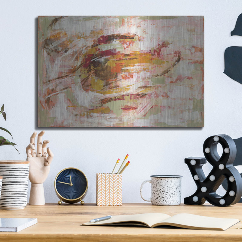 Art mural en métal luxueux «Graffiti Wall II» par Silvia Vassileva, art mural en métal, 36 po x 24 po, H 12 po x l 16 po