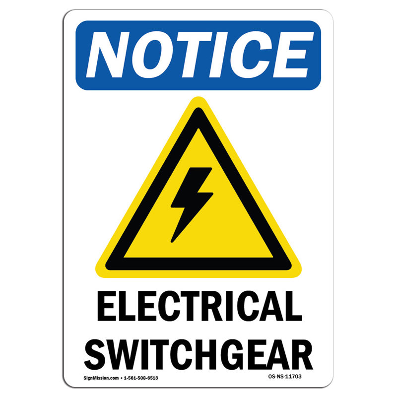 Electrical Switchgear Sign with Symbol
