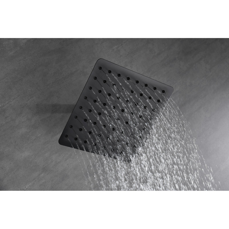 High Pressure Rain Shower Head, Ultra-Thin Showerhead 304 Stainless Steel Waterfall Shower With Self-Clean Nozzles, Full Body Covering