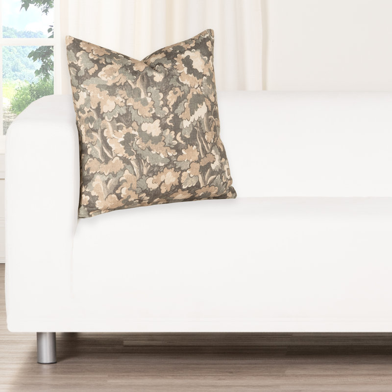 Coussin Cascade Tongas, Vert, Carré 30 po, Polyester