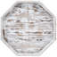 Luziano Octagonal Wood Ottoman/Coffee Table Tray