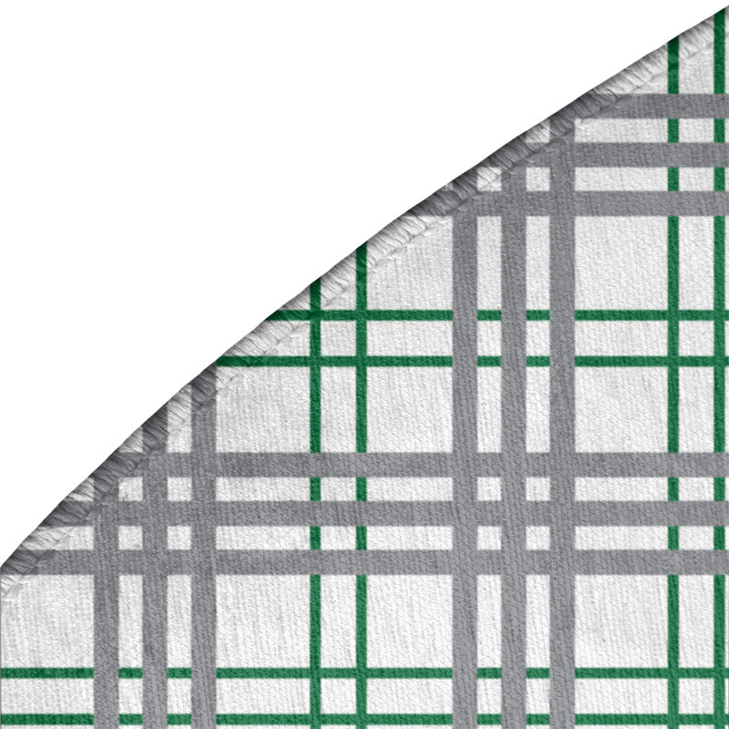 Plaid Indoor Rug, Round 5'