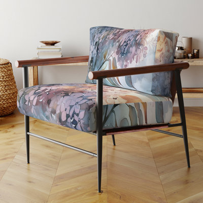 Fauteuil d'appoint floral lilas mauve aromathérapie