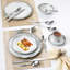 Lorren Home Trends 42 Piece Stainless Steel Flatware Set, Service for 8, Dishwasher Safe