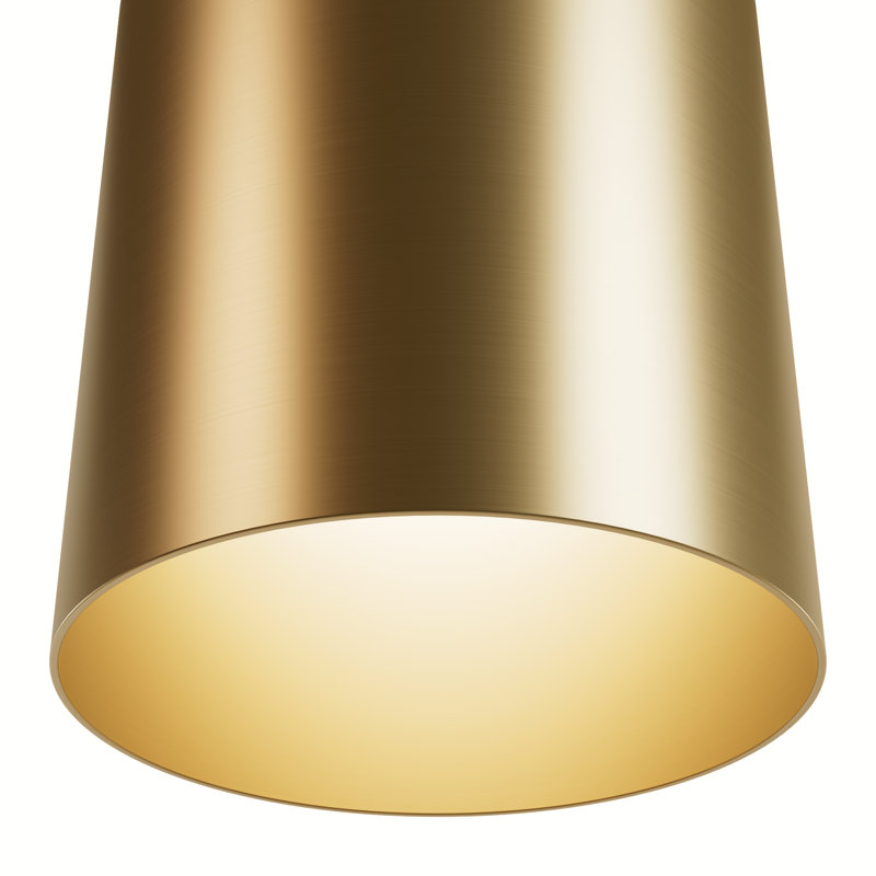 Luxe Gold Small Drum LED Flush Mount Ceiling Light