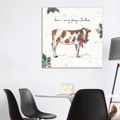 Holiday On The Farm III by Anne Tavoletti - Wrapped Canvas Print